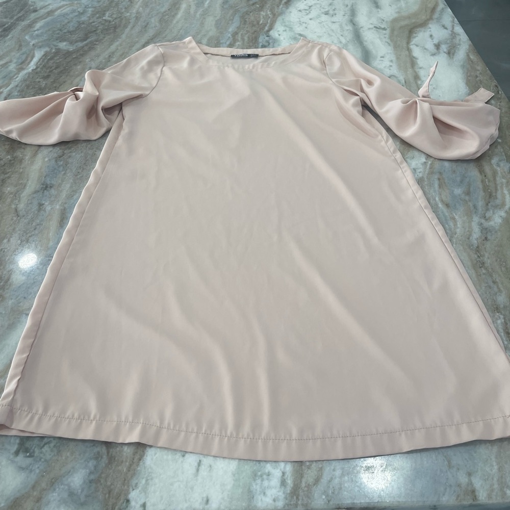 YOINS Soft Pink Long Sleeve Dress